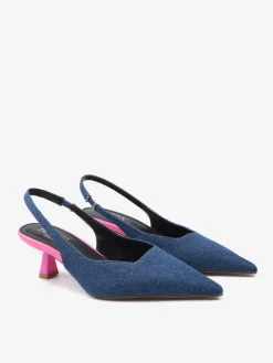 JEANSOWE SZPILKI Z ODKRYTĄ PIĘTĄ HEGO'S Milano