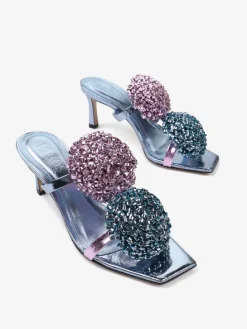 KLAPKI Z OZDOBNYMI POMPONAMI HEGO'S Milano