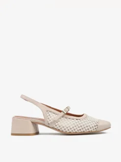 KREMOWE CZÓŁENKA NA NISKIM OBCASIE HEGO'S Milano