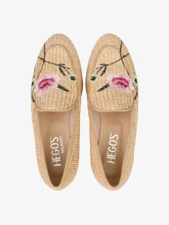 MOKASYNY Z HAFTOWANYMI KWIATAMI HEGO'S Milano