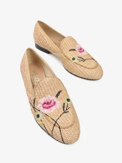 MOKASYNY Z HAFTOWANYMI KWIATAMI HEGO'S Milano