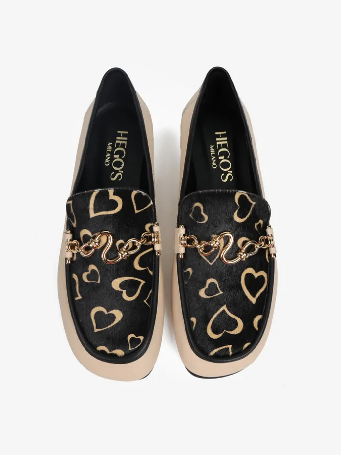 MOKASYNY Z OZDOBNYM ŁANCUCHEM HEGO'S Milano