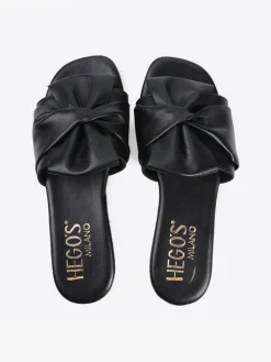 PŁASKIE KLAPKI ZOZDOBNYM WIĄZANIEM HEGO'S Milano