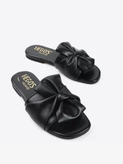 PŁASKIE KLAPKI ZOZDOBNYM WIĄZANIEM HEGO'S Milano
