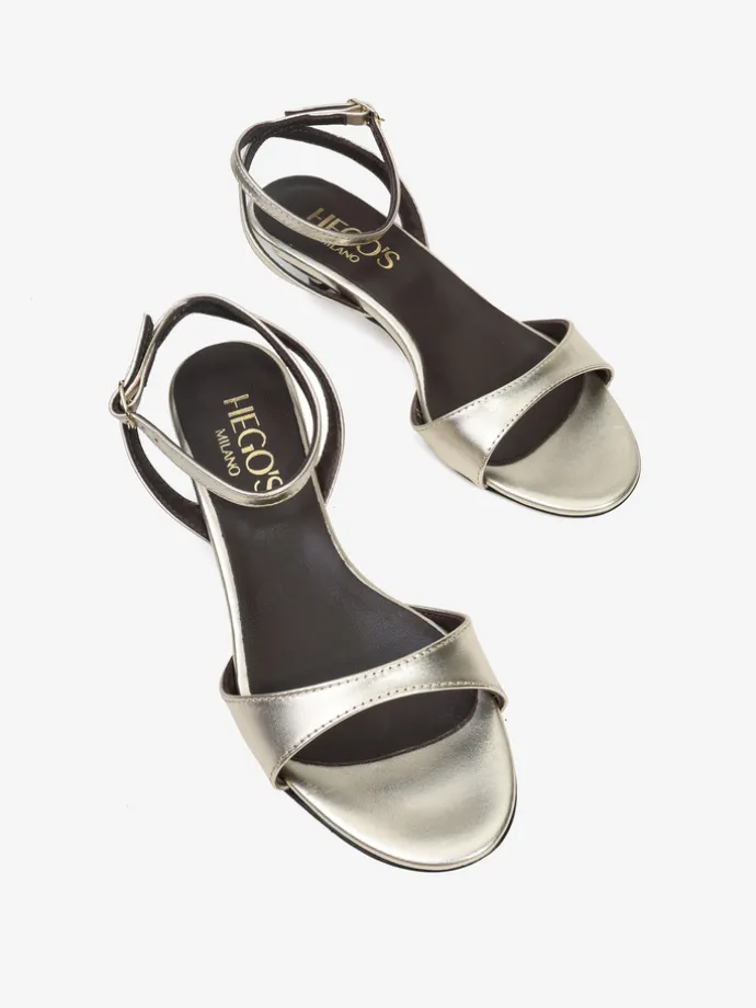 SANDAŁY NA NISKIM OBCASIE HEGO'S Milano