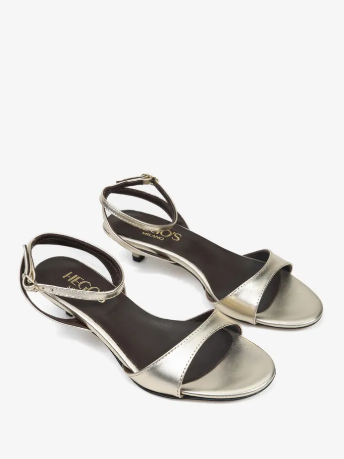 SANDAŁY NA NISKIM OBCASIE HEGO'S Milano
