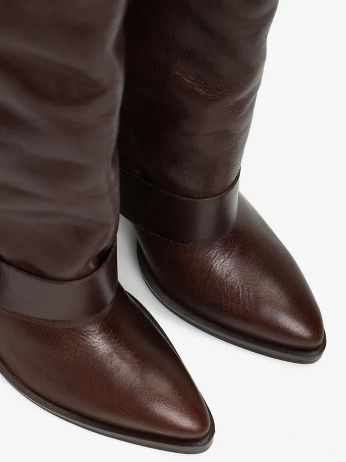 SKÓRZANE KOZAKI HEGO'S MILANO