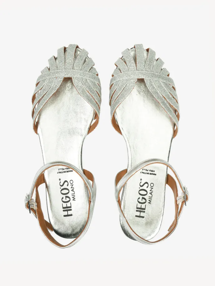 SREBRNE SANDAŁY HEGO'S MILANO