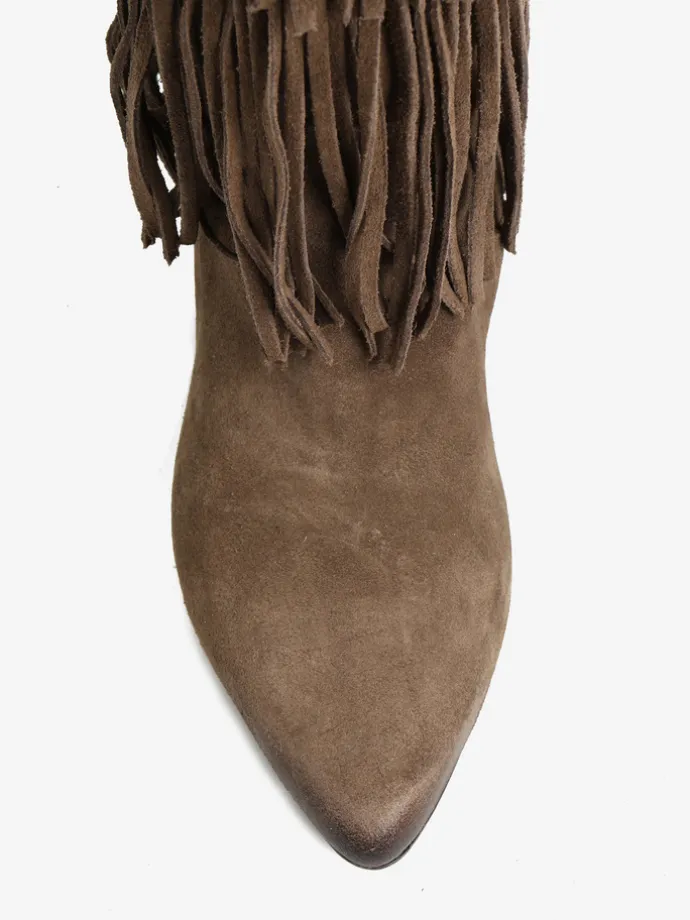 ZAMSZOWE KOZAKI Z FRĘDZLAMI HEGO'S MILANO