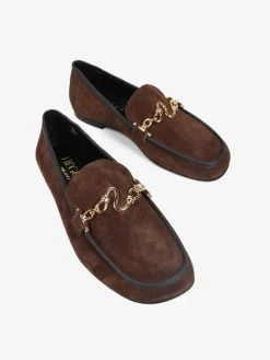 ZAMSZOWE MOKASYNY Z OZDOBNYM ŁANCUCHEM HEGO'S Milano