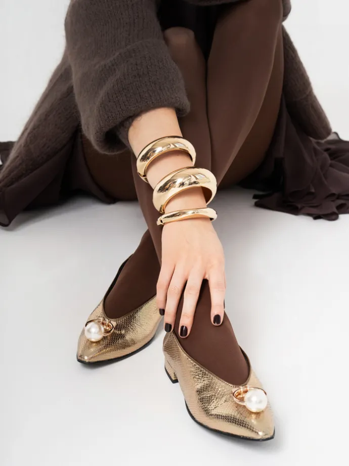 ZŁOTE BALERINY HEGO'S MILANO