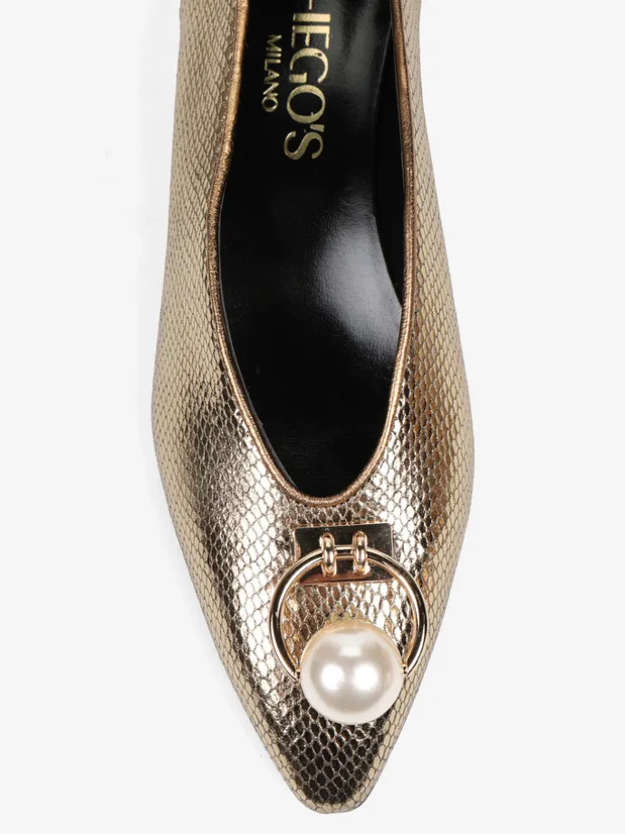 ZŁOTE BALERINY HEGO'S MILANO