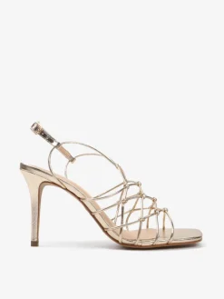 ZŁOTE SANDAŁY NA SZPILCE HEGO'S Milano