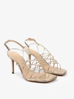 ZŁOTE SANDAŁY NA SZPILCE HEGO'S Milano