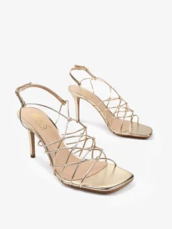 ZŁOTE SANDAŁY NA SZPILCE HEGO'S Milano