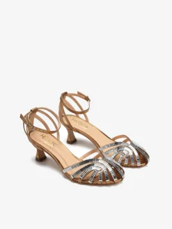 ZŁOTE SANDAŁY NA SZPILCE HEGO'S Milano