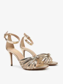 ZŁOTE SANDAŁY Z CIENKIMI PASKAMI HEGO'S Milano