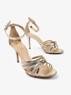 ZŁOTE SANDAŁY Z CIENKIMI PASKAMI HEGO'S Milano